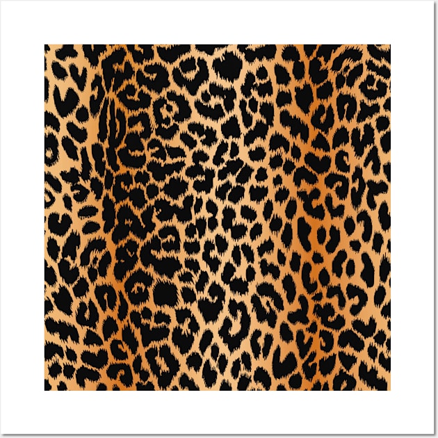 Brown Black Leopard spotted fur Animal Africa Pattern Wall Art by Kdeal12